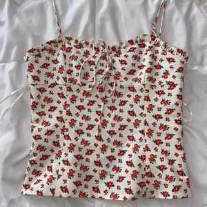 Zara floral corset top